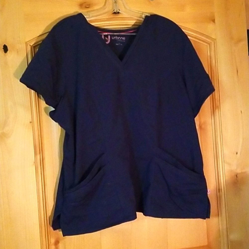 Dark blue scrub top